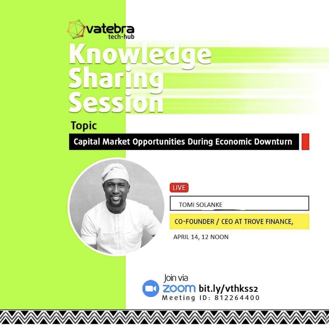 Knowledge Sharing Session with Tomi Solanke